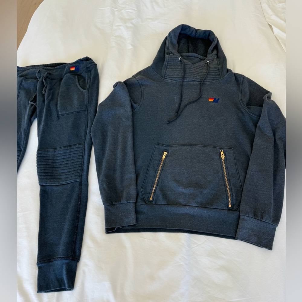 Aviator Nation matching set. Hoodie is the “ninja” style. Sweats are low rise